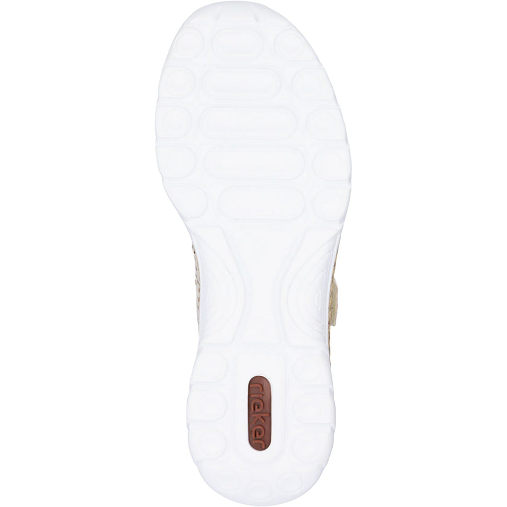 Rieker N4299-60 Stretch Women's Shoes Perle/Cement/Cream