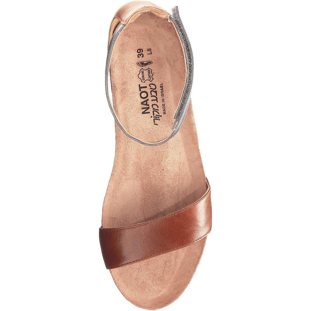 Naot Pixie Women's Wedge Sandals Maple Brown/Latte Brown/Mirror Leather