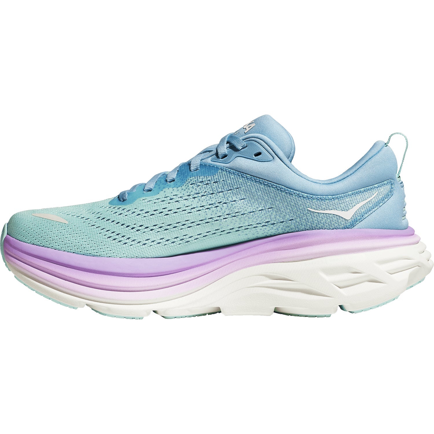 Hoka Bondi 8 (Neutral Support) Women's Running Shoes Airy Blue/Sunlit Ocean Mesh