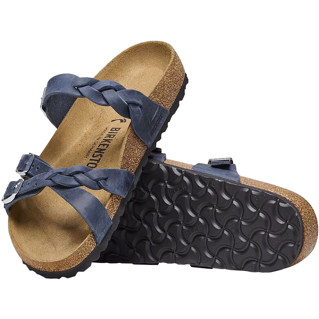 Birkenstock Franca Braid Women's Sandals Navy Oiled Leather