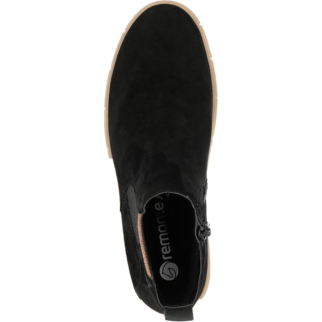 Remonte D1T71-00 Women's Boots Schwarz/Schwarz/Braun Leather