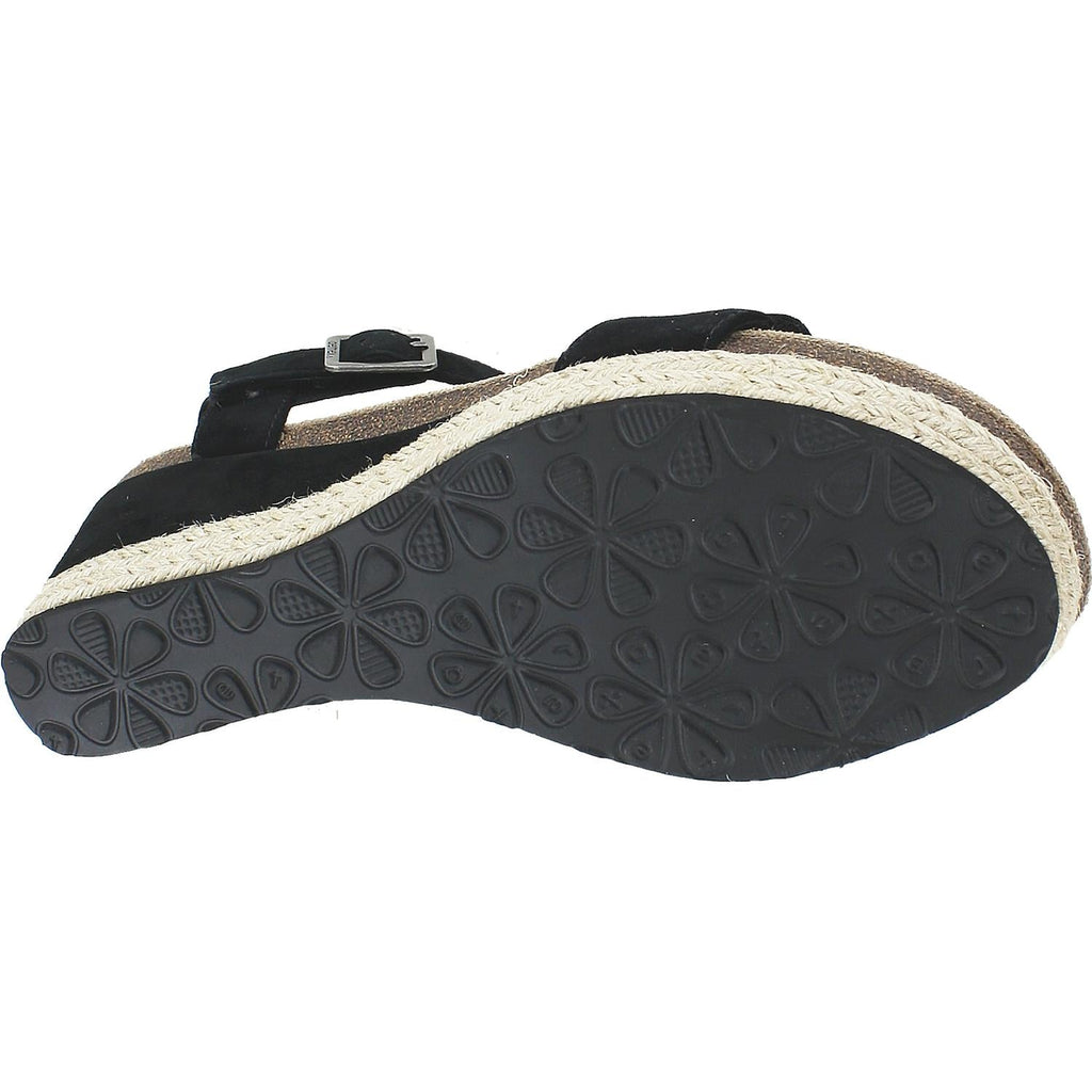 Aetrex Sydney Women's Wedge Sandals Black Suede