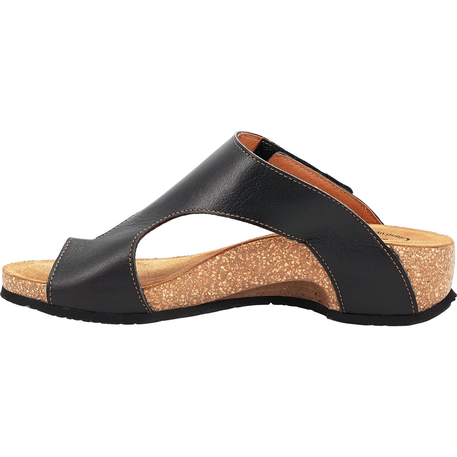 Taos Loop Women's Thong Sandals Black Leather