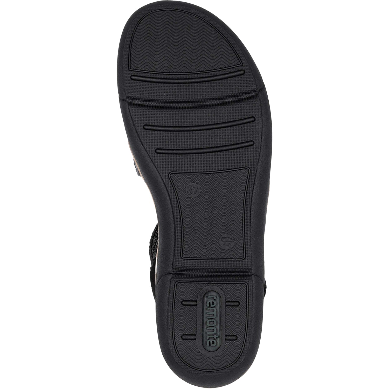 Remonte R6861-02 Women's Sandals Black Woven Stretch
