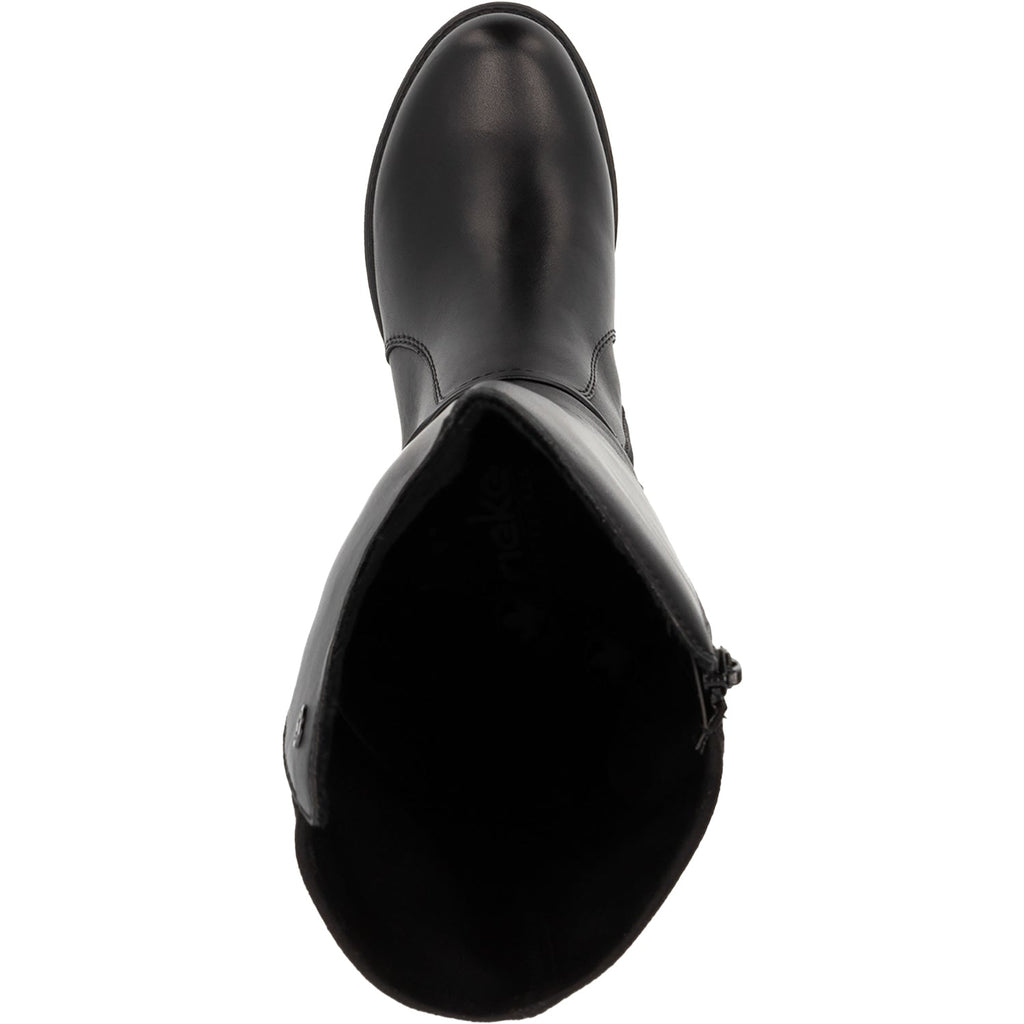 Rieker Z9564-00 Women's Tall Boots Schwarz/Schwarz/Schwarz Leather