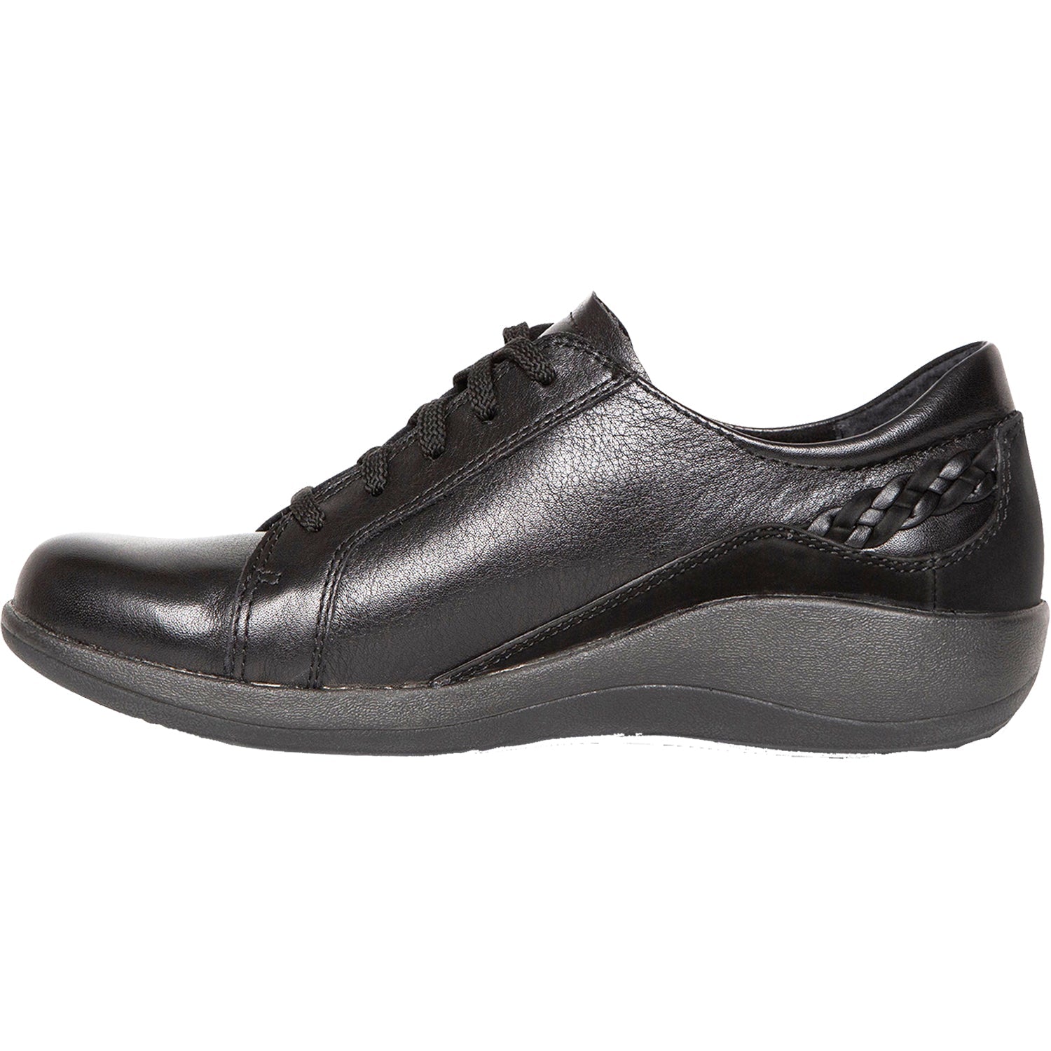 Aetrex Dana Women's Lace Up Shoes Oxfords Black Leather