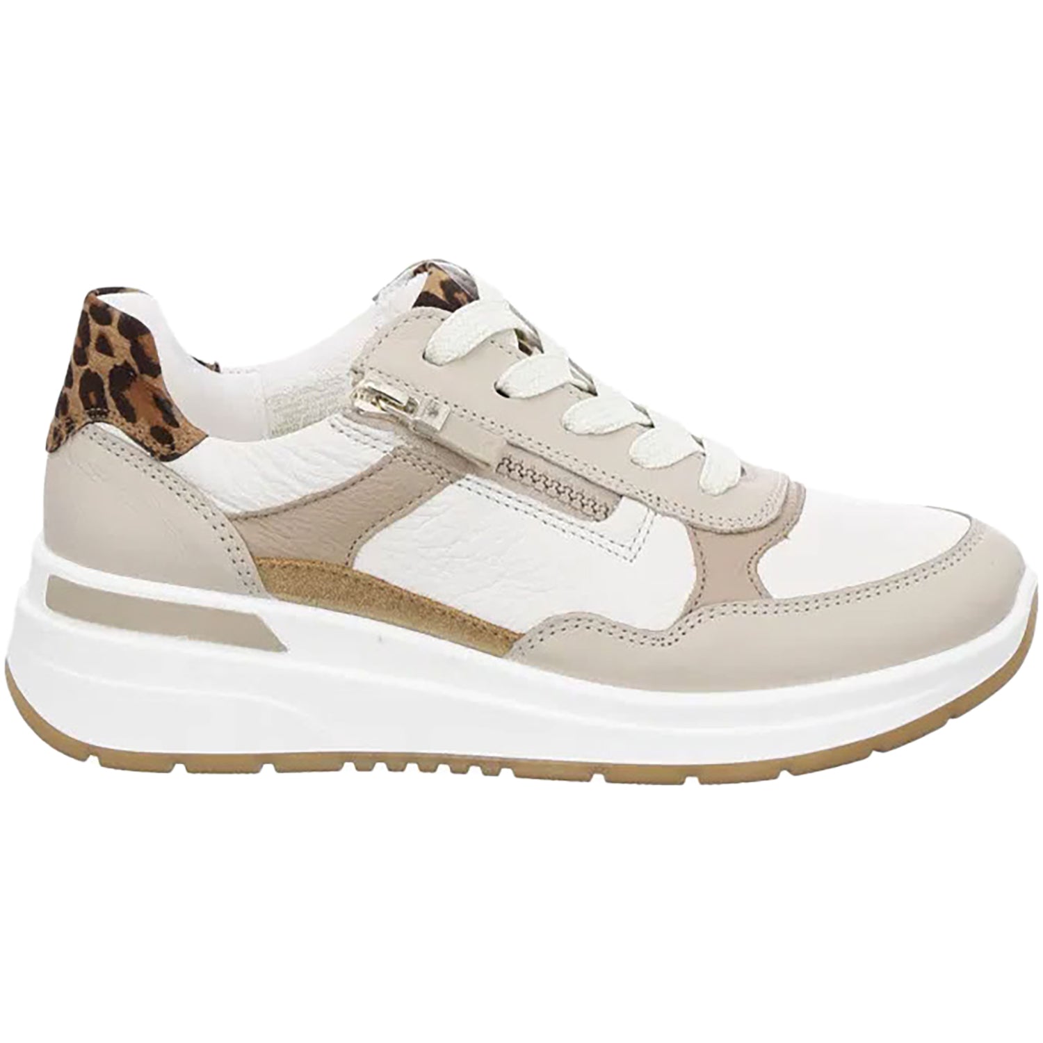Ara Gardenia Women's Sporty Lace Up Shoes Shell/Cream/Sand Leather