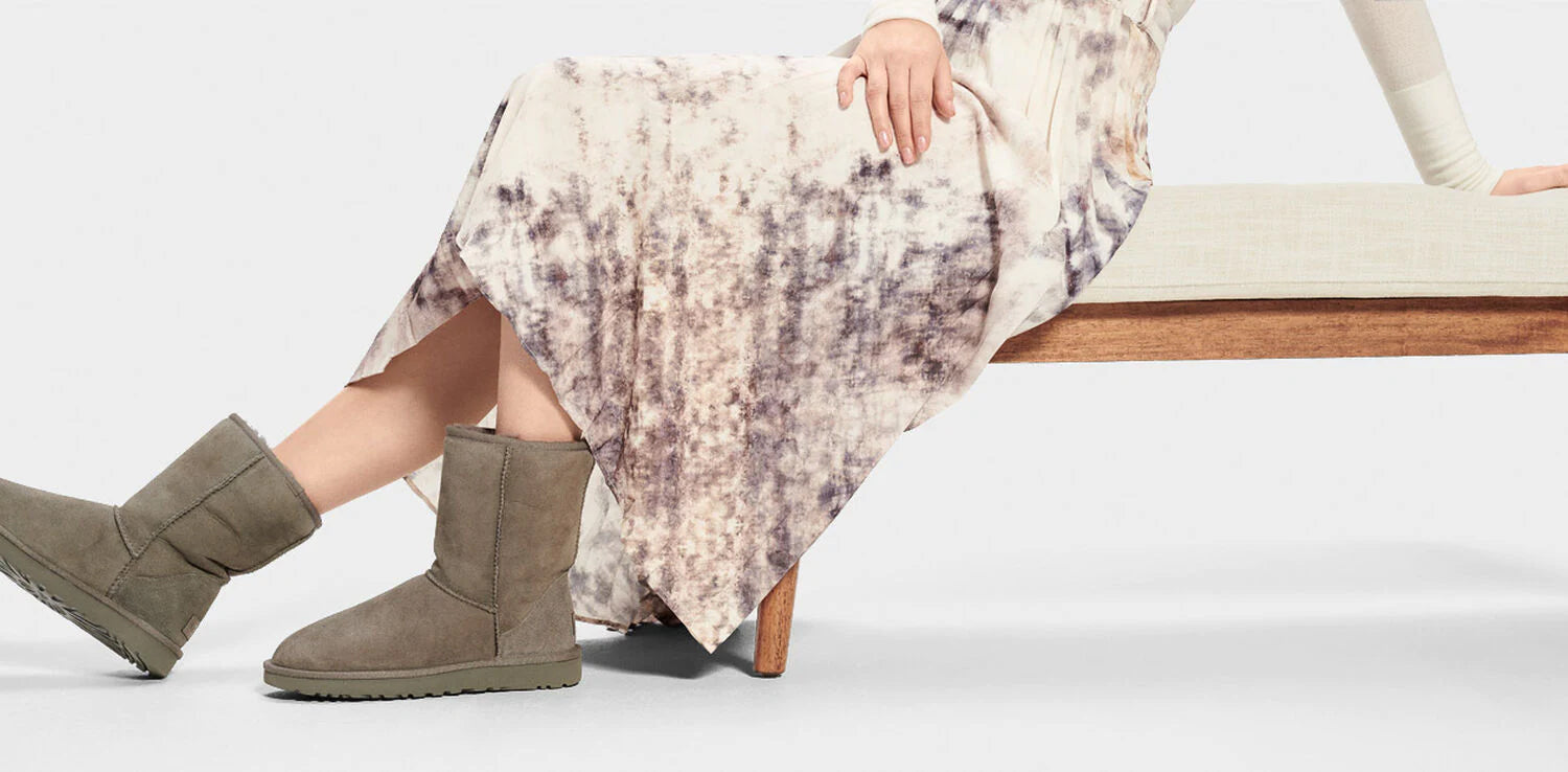 UGG Classic Short II Women's Boots Grey Sheepskin