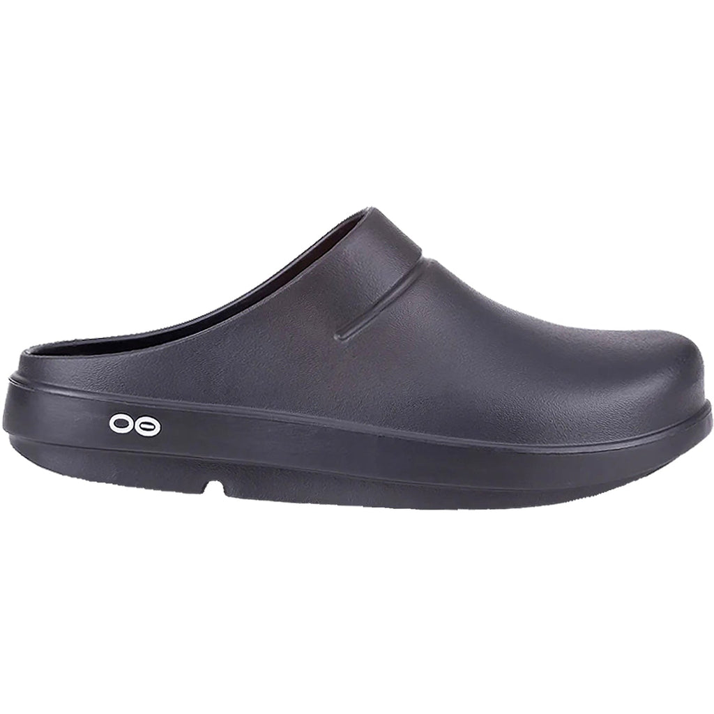 OOFOS OOcloog Unisex Open Back Clogs Black Matte Synthetic