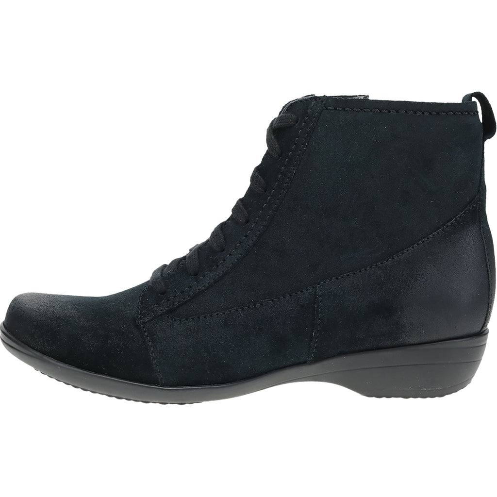 Dansko Fergie Women's Booties Black Burnished Suede
