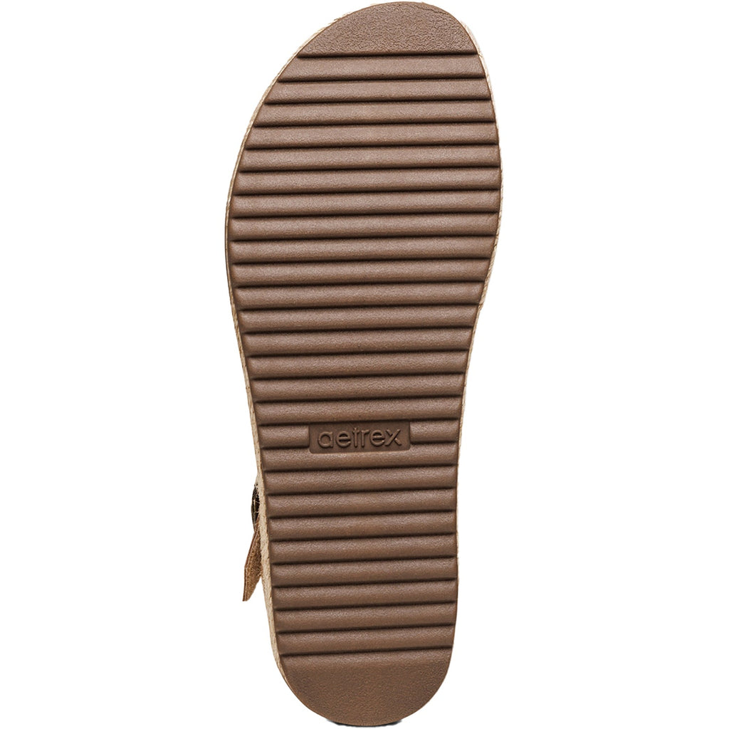 Aetrex Paula Women's Espadrille Sandals Aetrex Paula Camel Leather