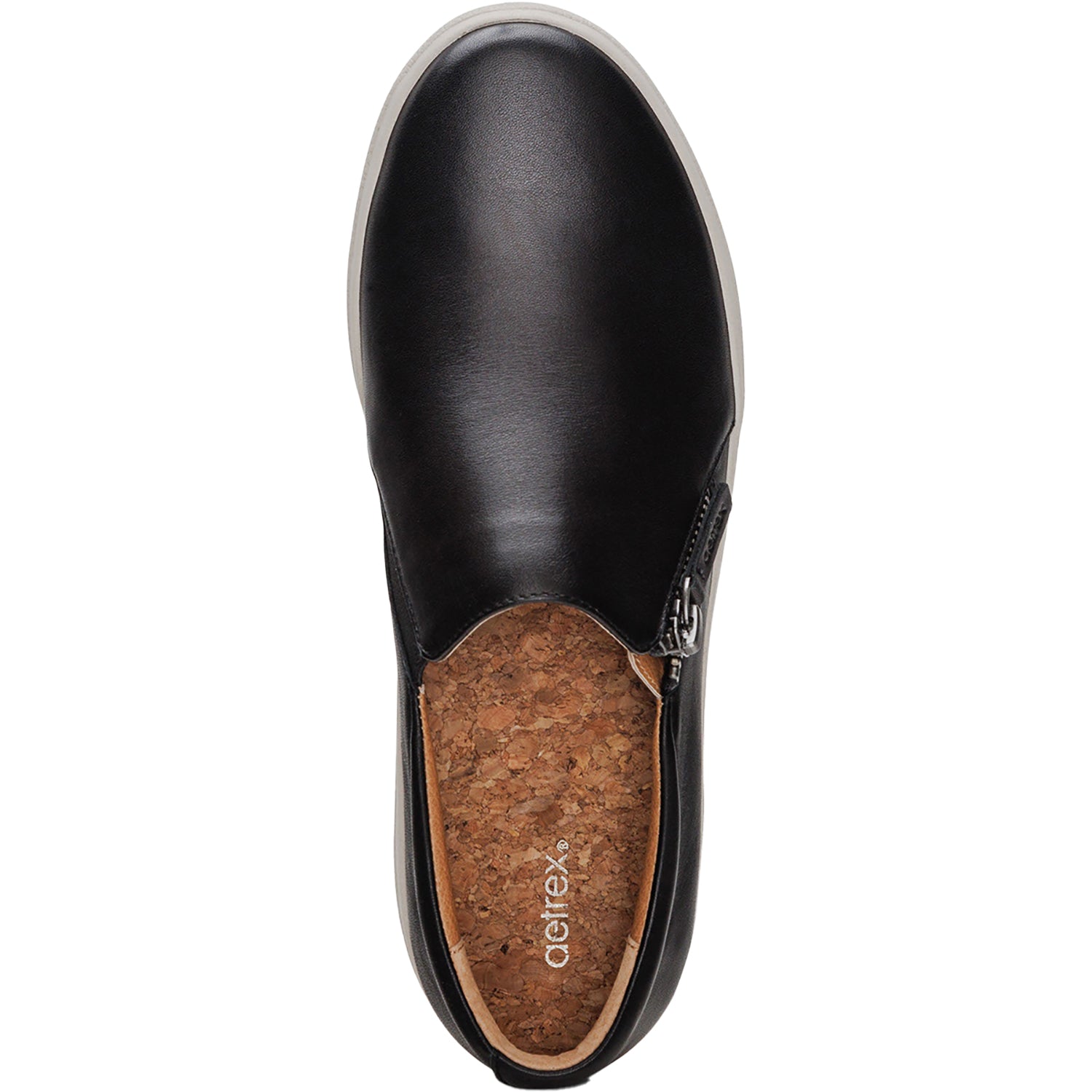 Aetrex Jenna Women's Slip Ons Black Leather