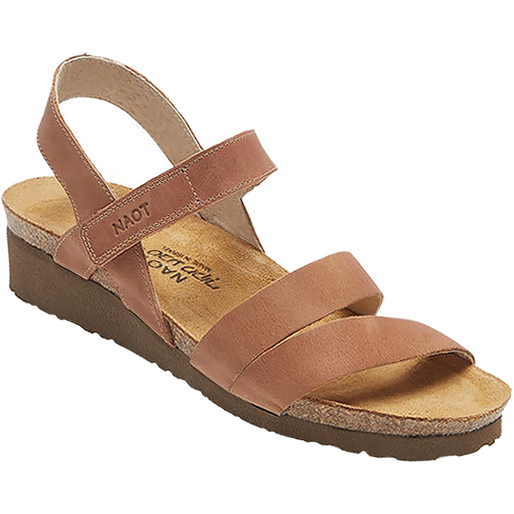 Naot Kayla Women's Wedge Heel Sandals Latte Brown Leather