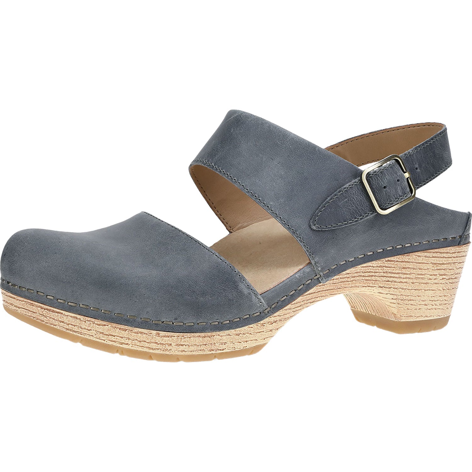 Dansko Lucia Women's MJ Sandals Denim Oiled Pull Up Leather