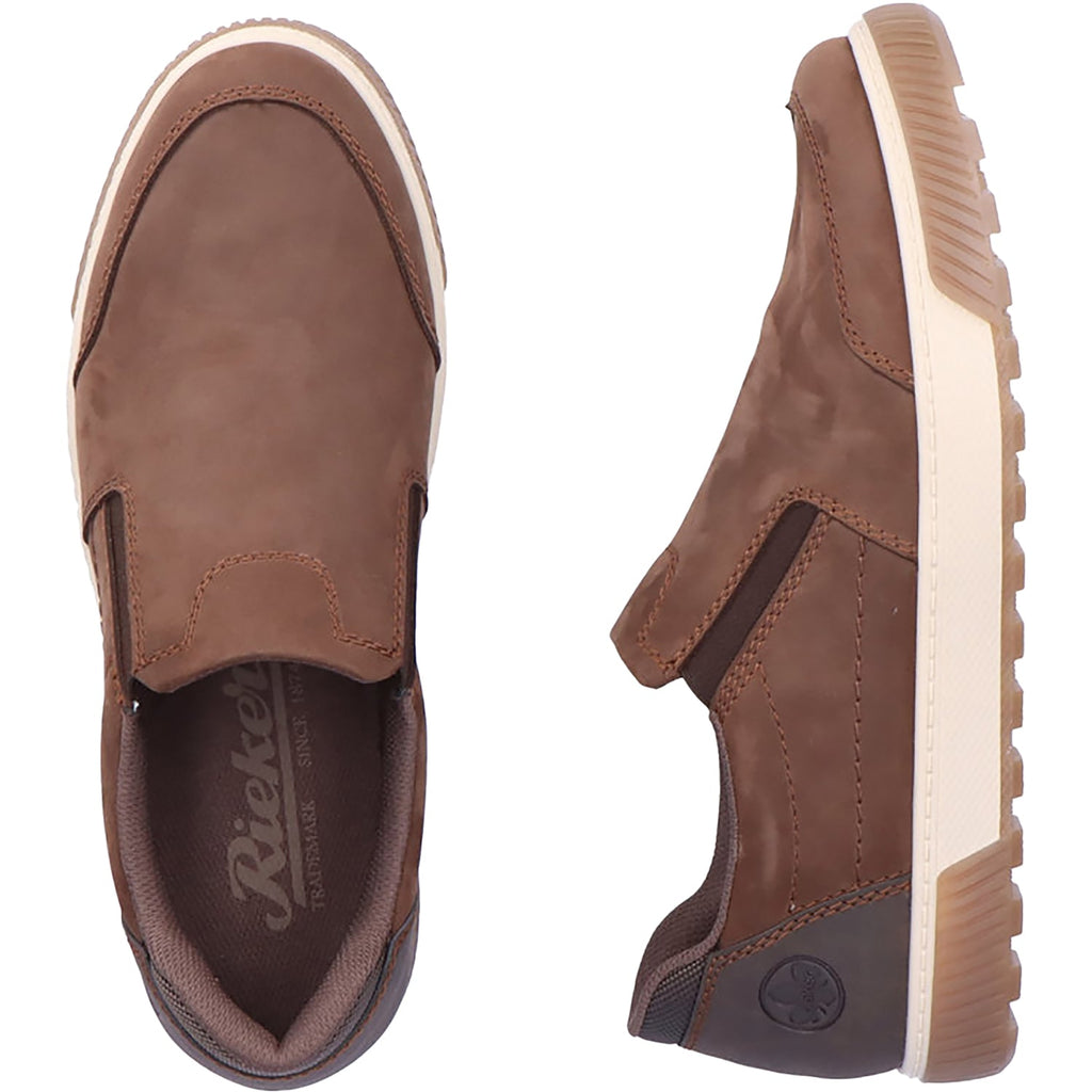 Rieker 18951-25 Rex 51 Men's Slip Ons Cigar/Moro/Braun-Schwarz