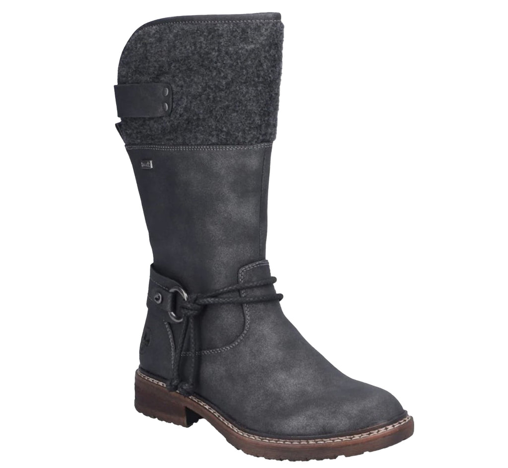Rieker 94774-45 Dominika 74 Women's Ankle Boots Graphite/Anthrazit Synthetic