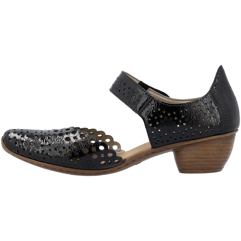 Rieker 43753-02 Mirjam 53 Women's Dressy Mary Janes Nero/Black Leather