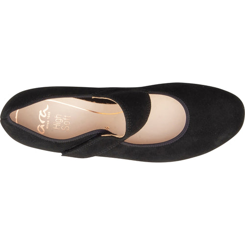 Ara Calico II Women's Mary Jane Dress Black Kid Suede