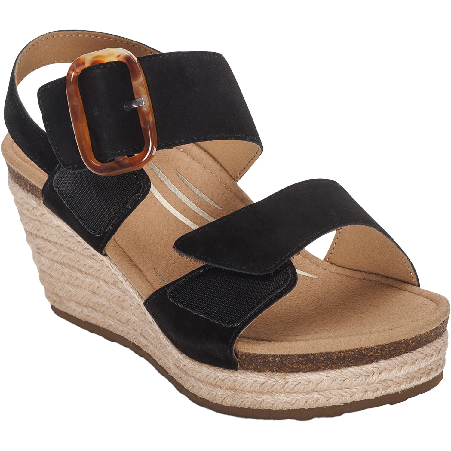 Aetrex Ashley Women's Sandals Black Leather