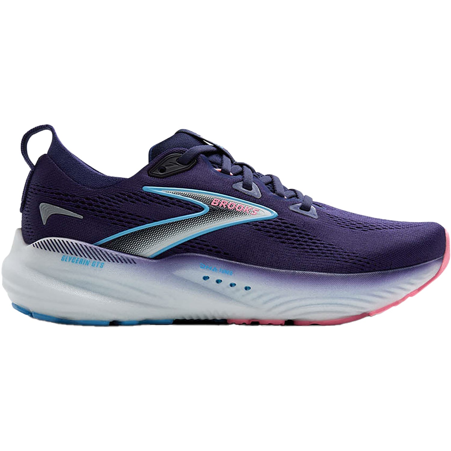 Brooks Glycerin GTS 22 (Neutral Support) (Stability Support) Women's Athletic Shoes Blue Ribbon/Peacoat/Dianthus Mesh