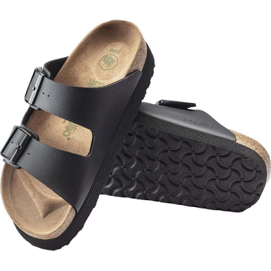 Birkenstock Papillio Arizona Platform Vegan Women's Sandals Black Birko-Flor