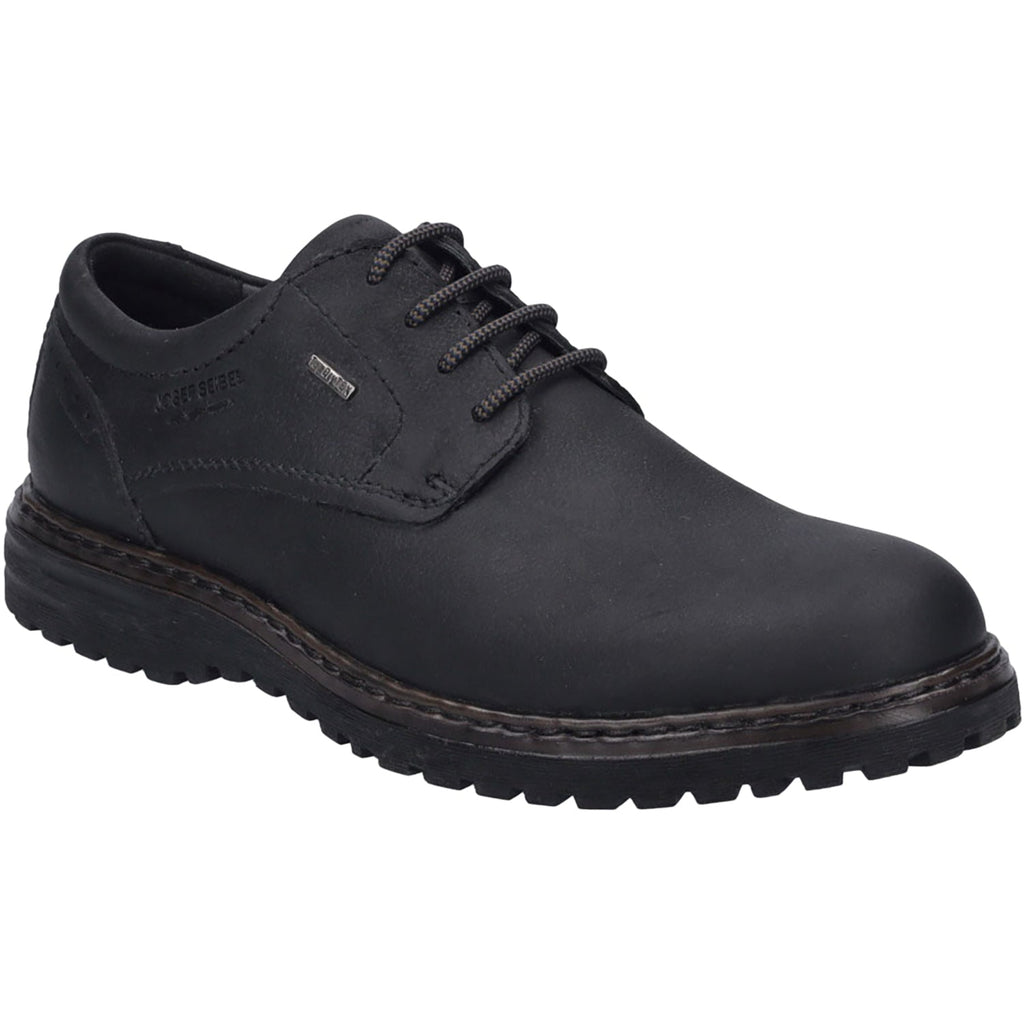 Josef Seibel Errol 50 Waterproof Men's Waterproof Shoes Black Oiled Leather
