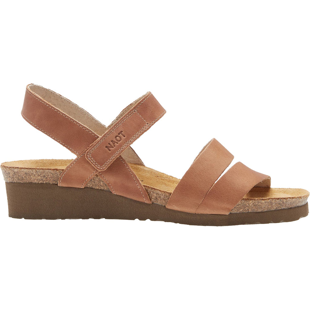 Naot Kayla Women's Wedge Heel Sandals Latte Brown Leather