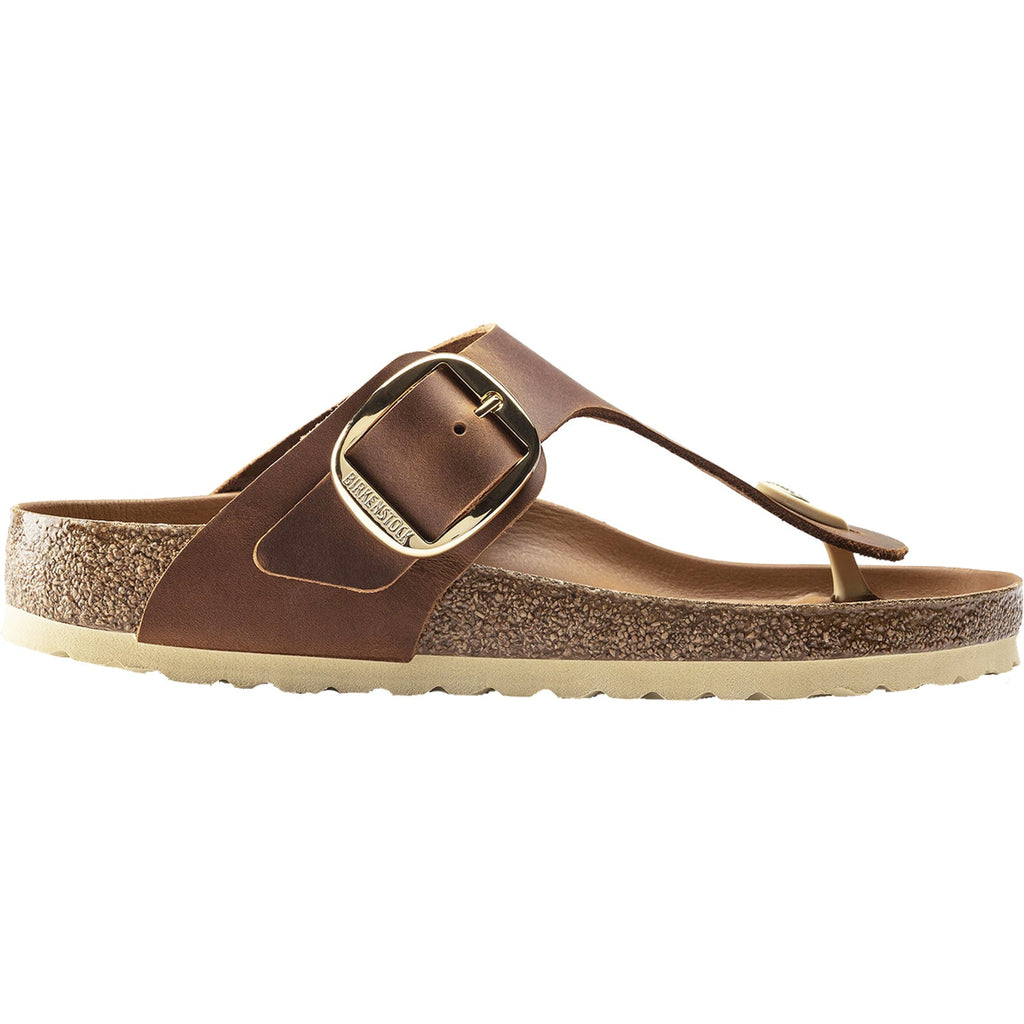 Birkenstock Gizeh Big Buckle Women's Sandals Cognac Oiled Nubuck