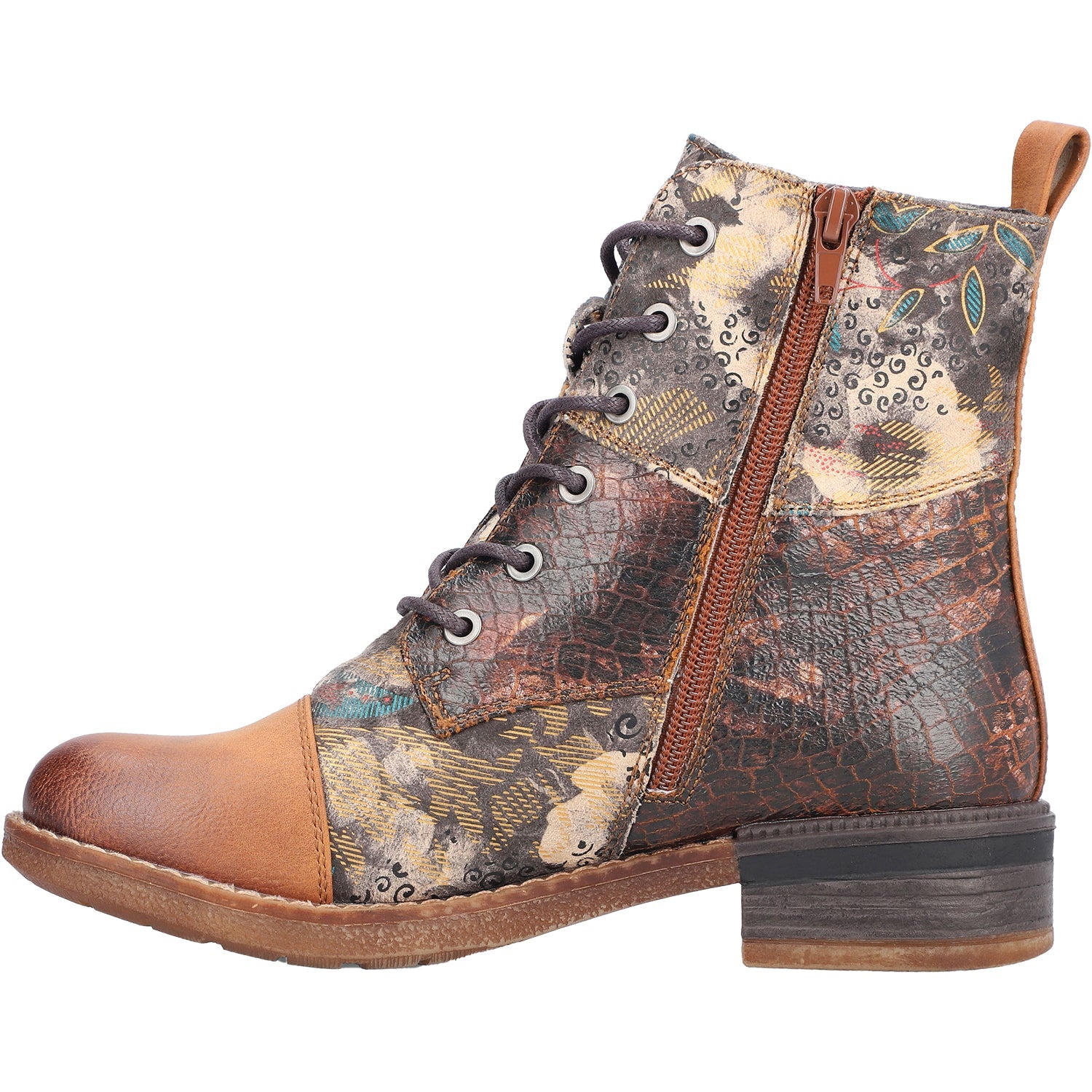 Rieker 94611-90 Women's Boots Nuss/Rauch-Multi Synthetic