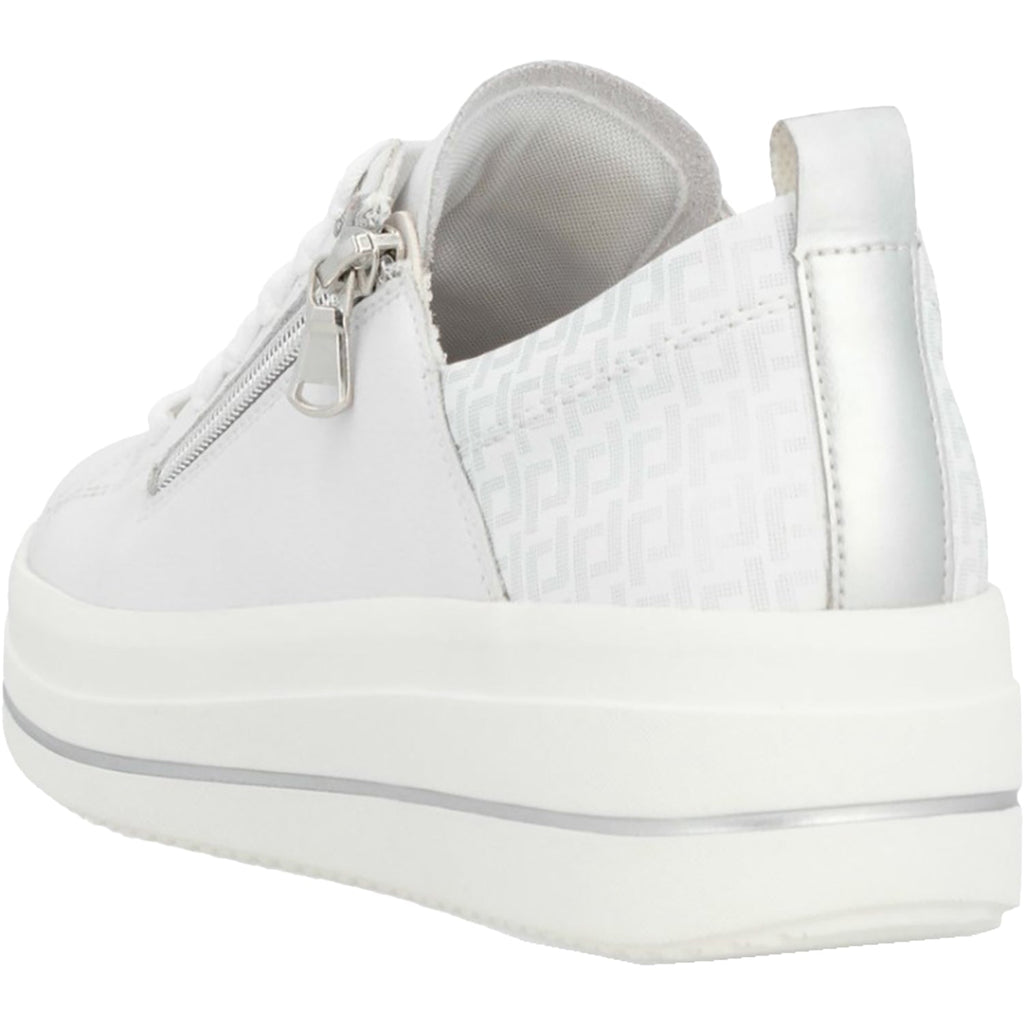 D1C08-80 Remonte DC108-80 Women's Athletic Shoes White/Silver Leather