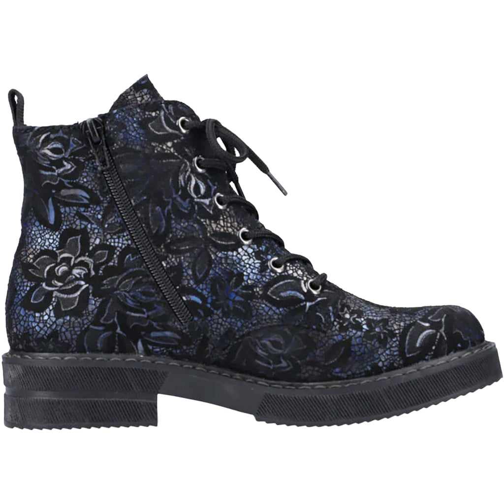 Rieker 72010-14 Payton Women's Boots Booties Navy/Schwarz Synthetic
