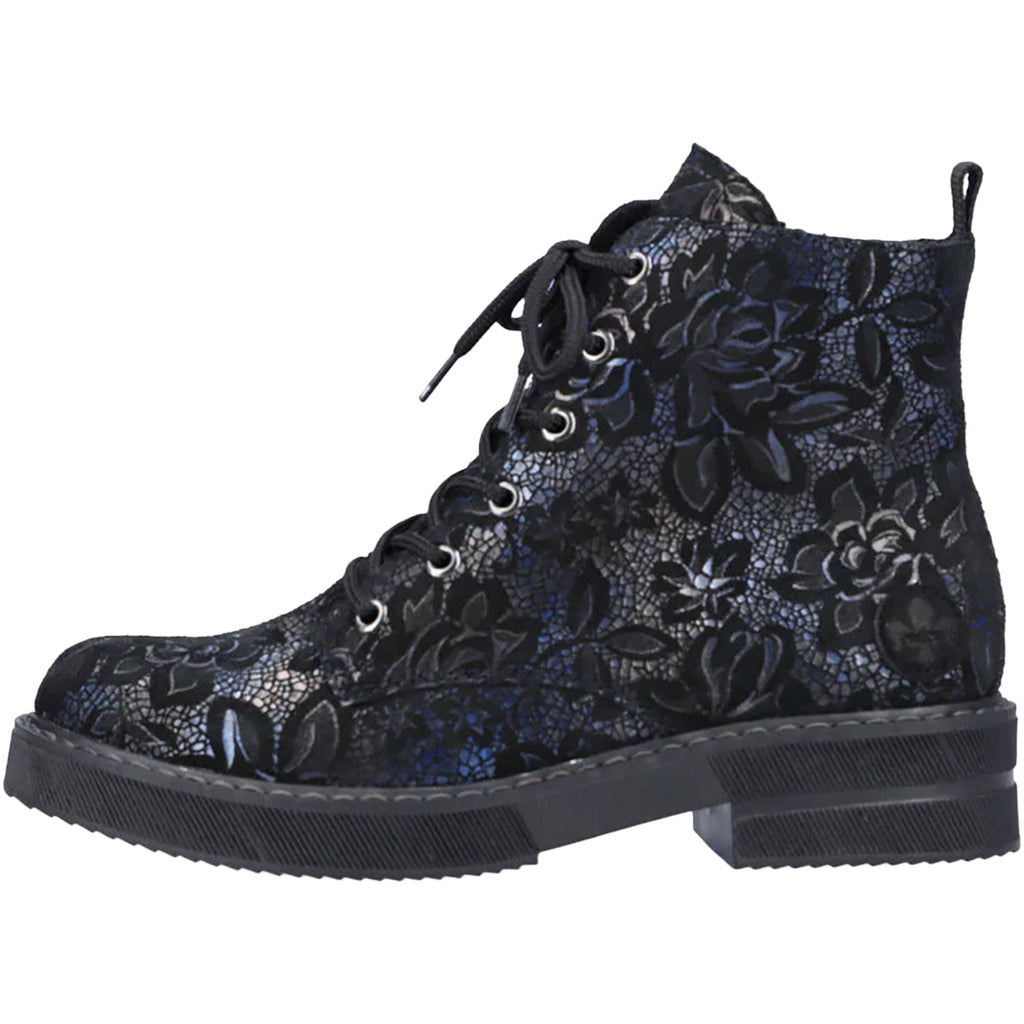 Rieker 72010-14 Payton Women's Boots Booties Navy/Schwarz Synthetic