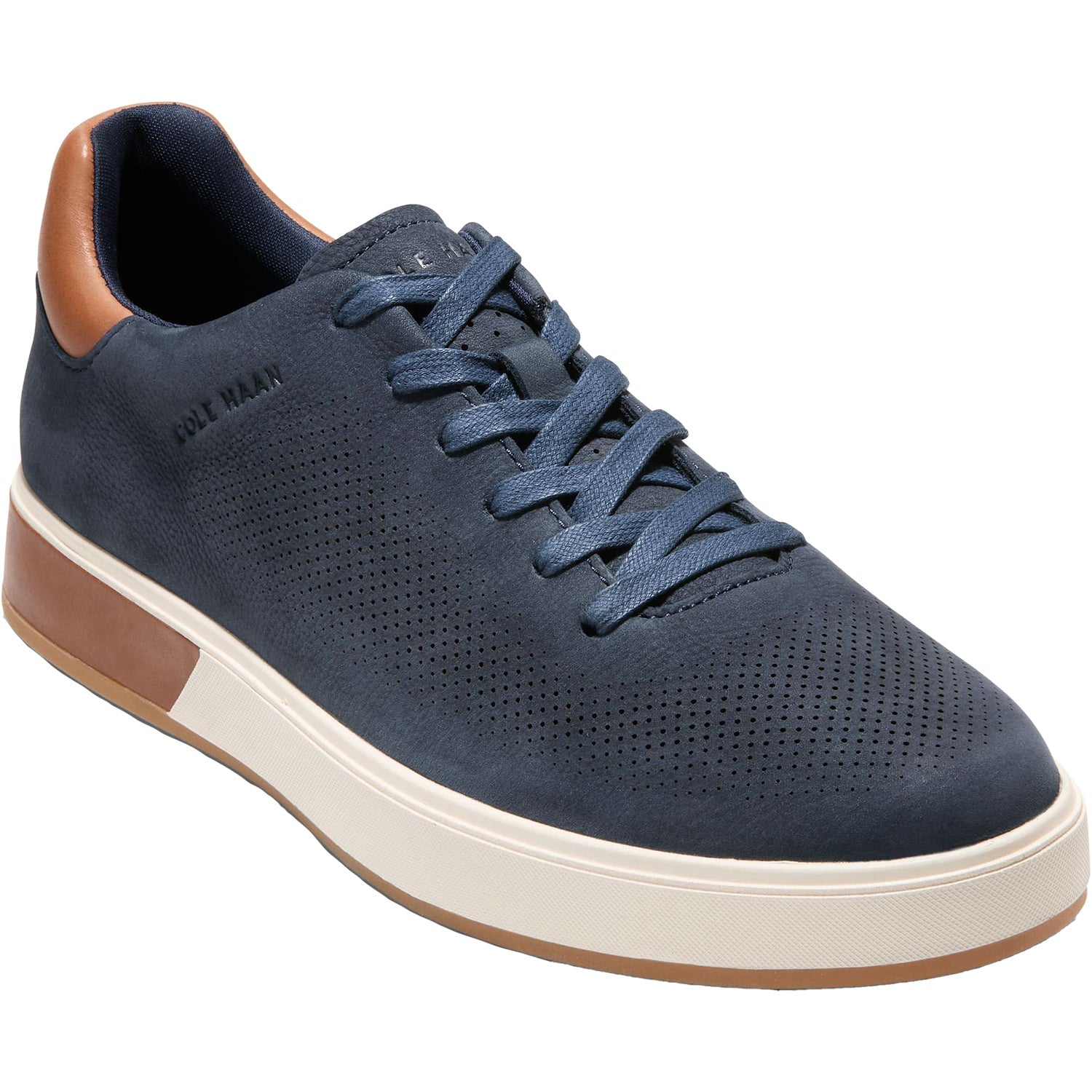 Cole Haan Grandpro Angleace Blazer/British Tan Men's Lace Up Shoes Navy Blazer/British Tan