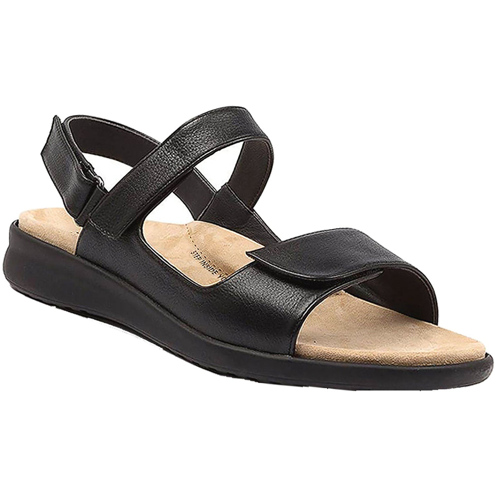 Ziera Benji Women's Backstrap Sandals Black Leather