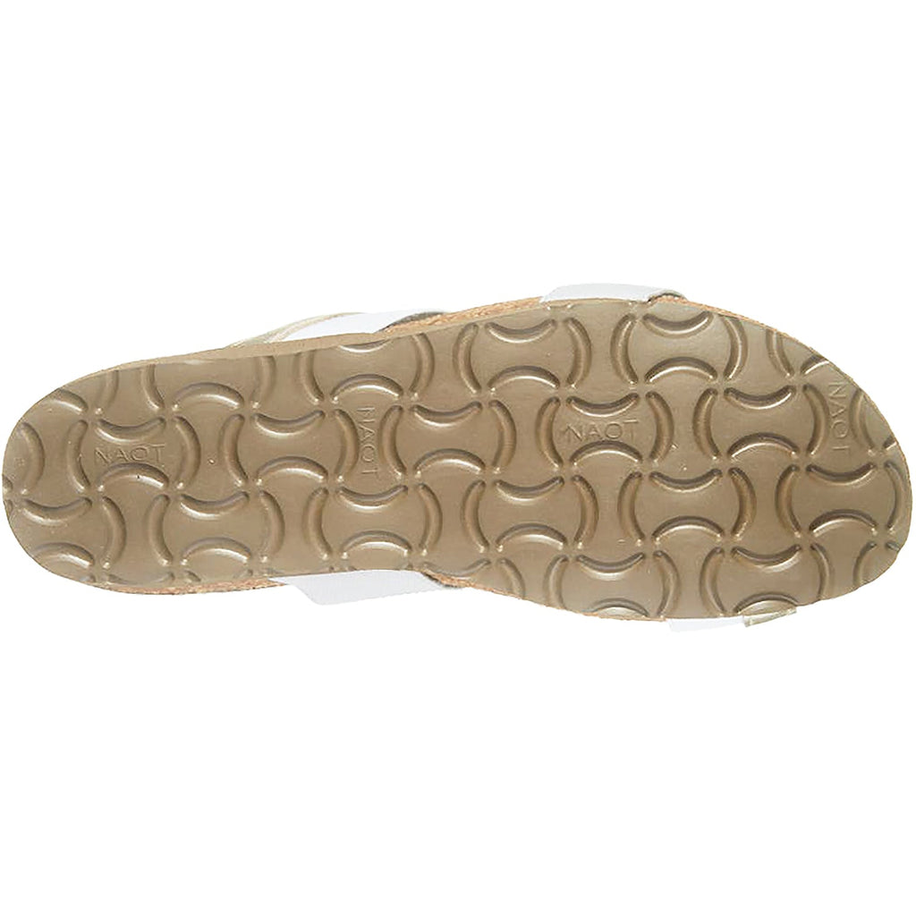 Naot Frankie Women's Slide Sandals Radiant Gold/Ice Grey Leather/Elastic