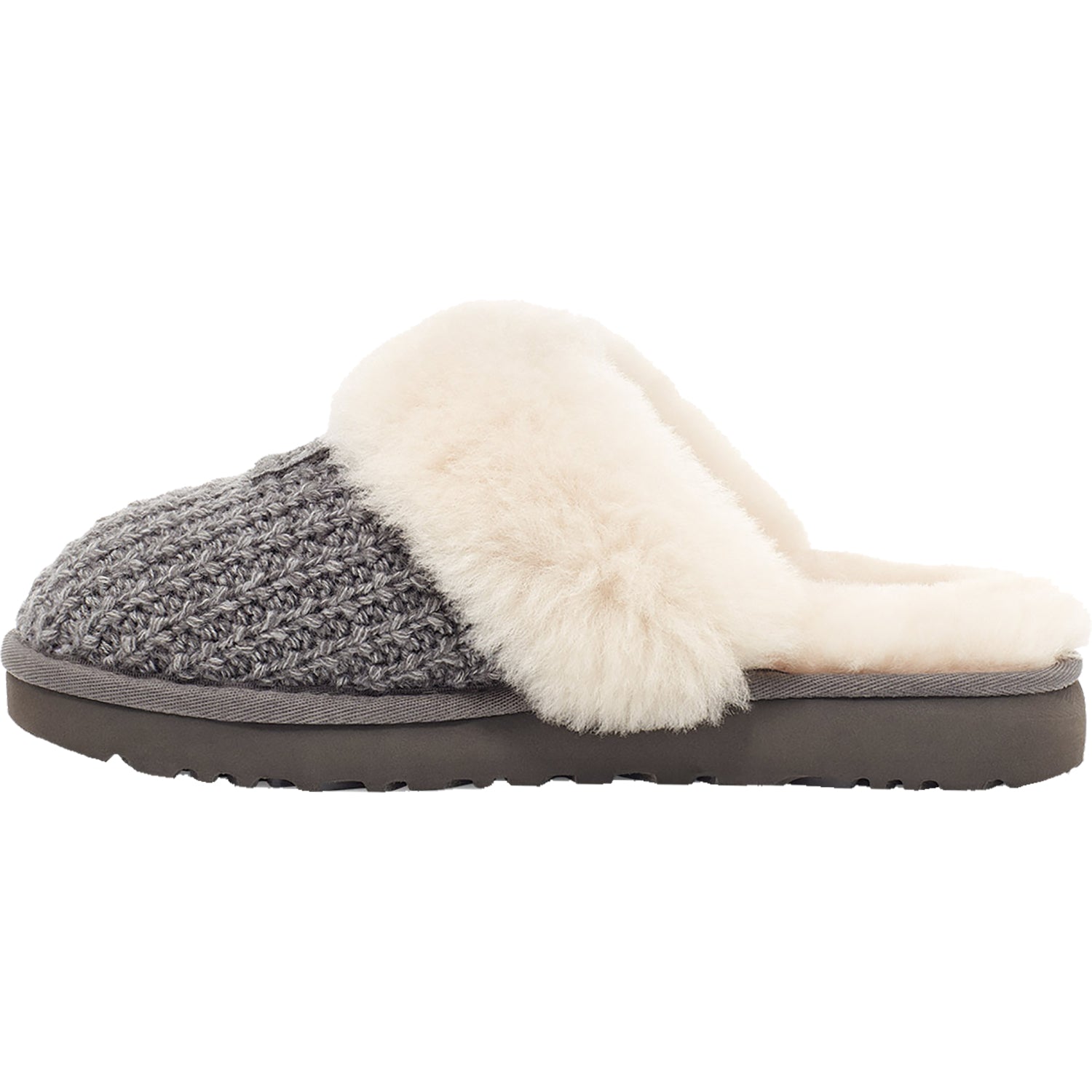 UGG Cozy Women's Knit Slippers Charcoal Knit Fabric