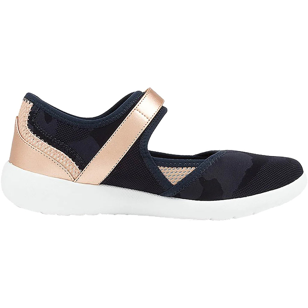 Ziera Ushery Women's Mary Janes Navy/Rose Gold Neoprene
