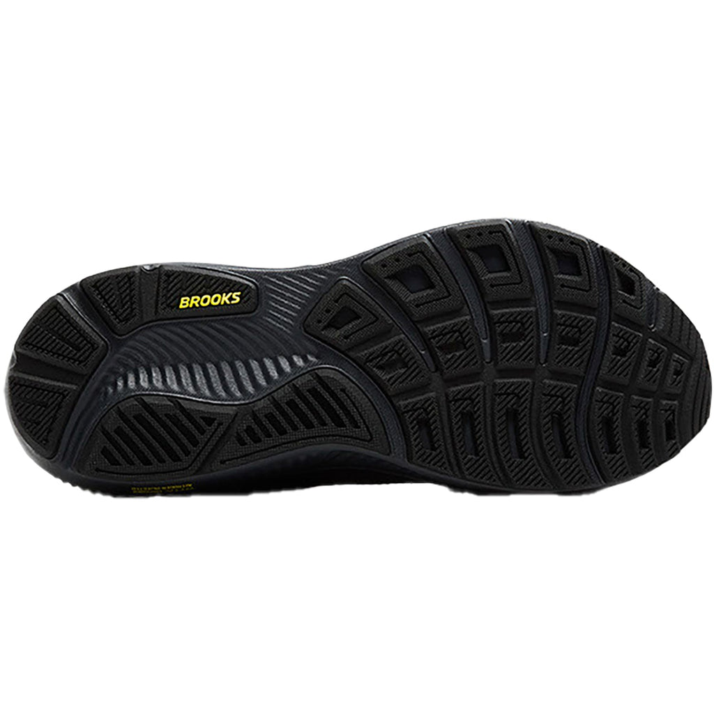 Brooks Ghost 17 (Neutral Support) Men's Running Shoes Ebony/Black/Yellow Mesh