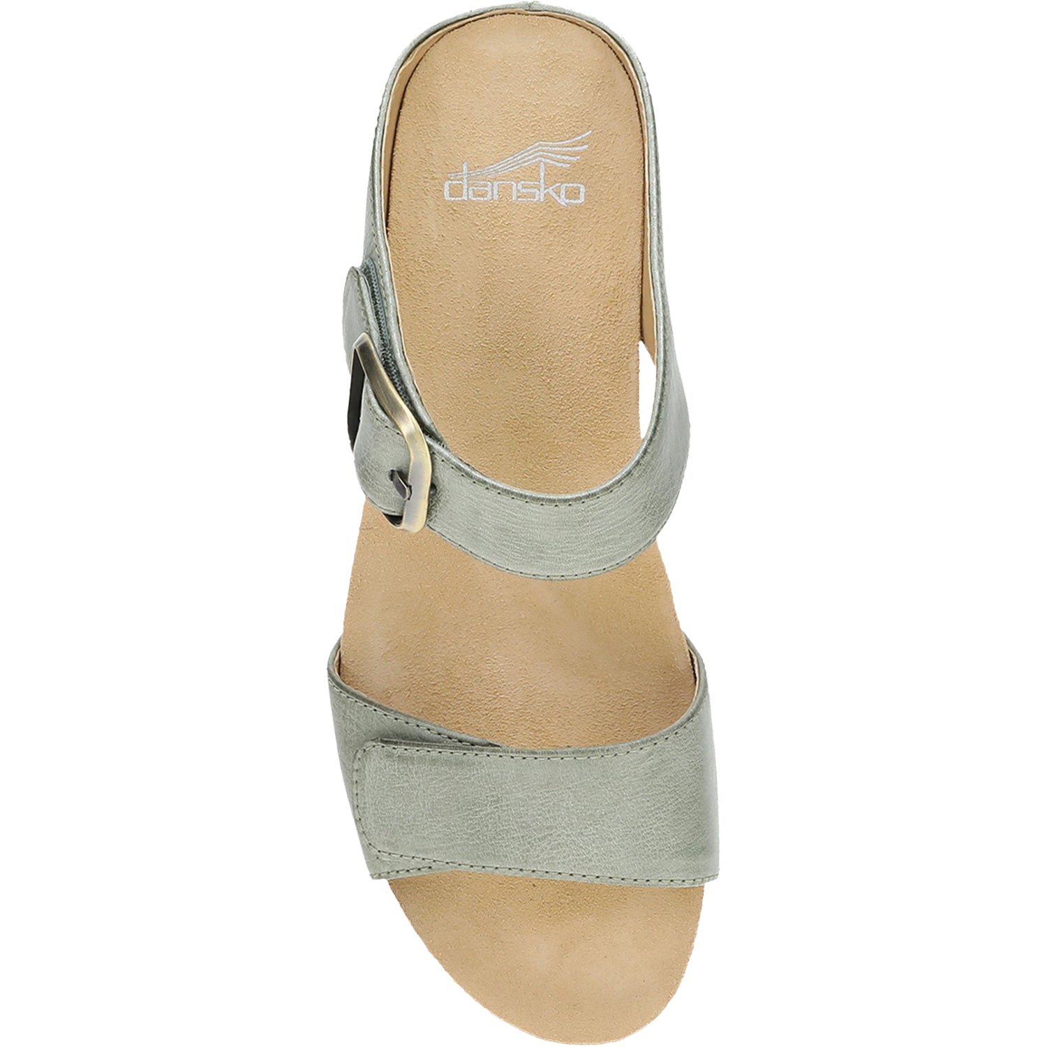 Dansko Tanya Women's Wedge Heel Slide Sandals Sage Milled Burnished Leather