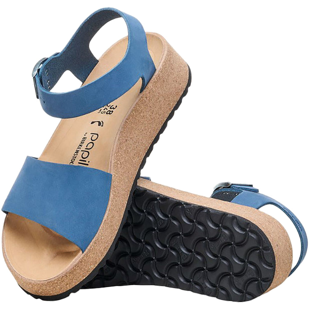 Birkenstock Papillio Glenda Women's Wedge Heel Sandals Elemental Blue