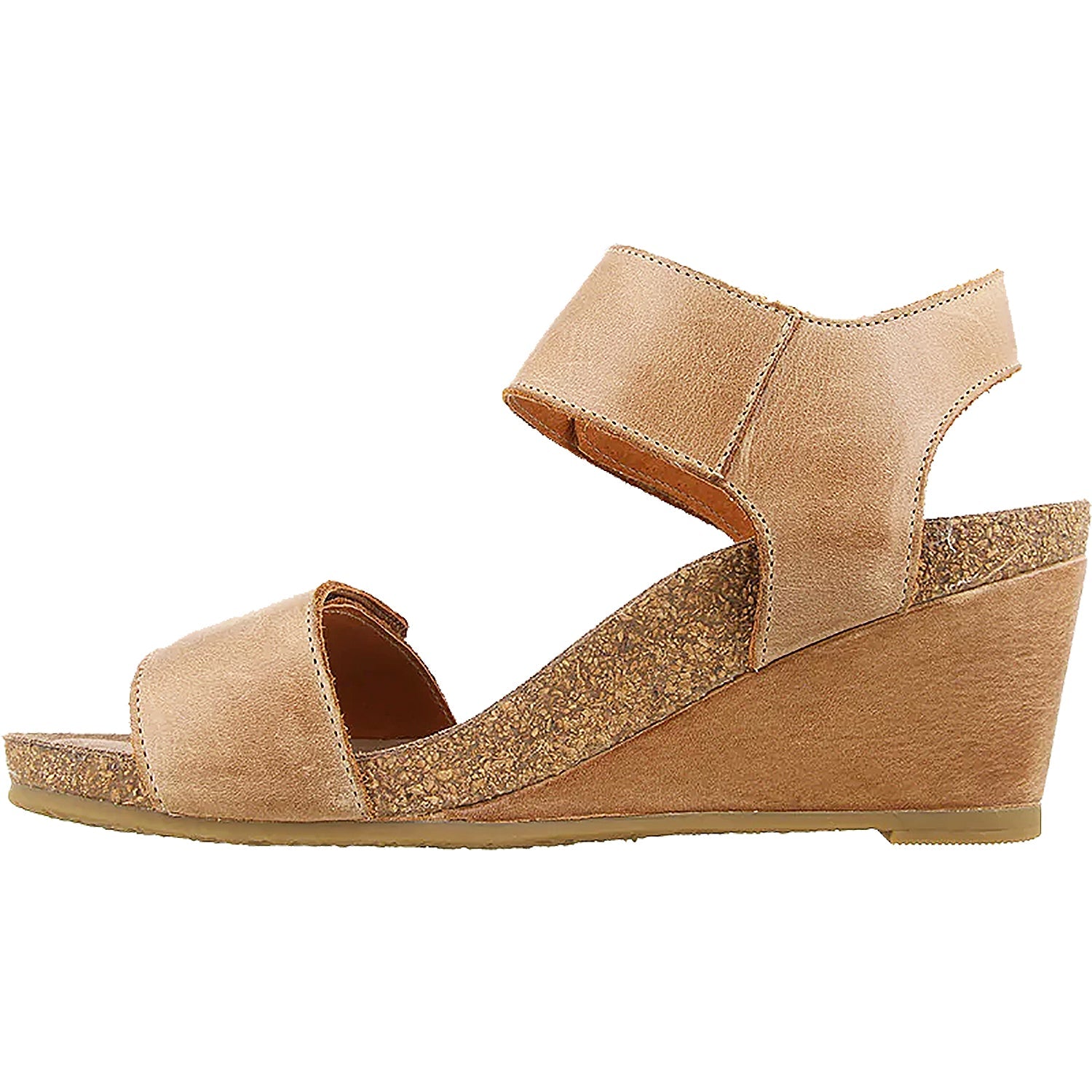 Taos Carousel 3 Women's Wedge Heel Sandals Tan Leather