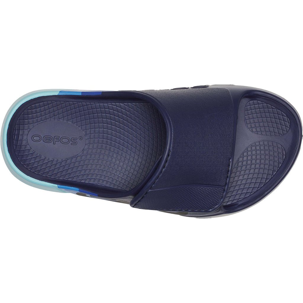 OOFOS OOahh Sport Flex Limited Slide Unisex Recovery Slide Sandals Sky Rally Synthetic