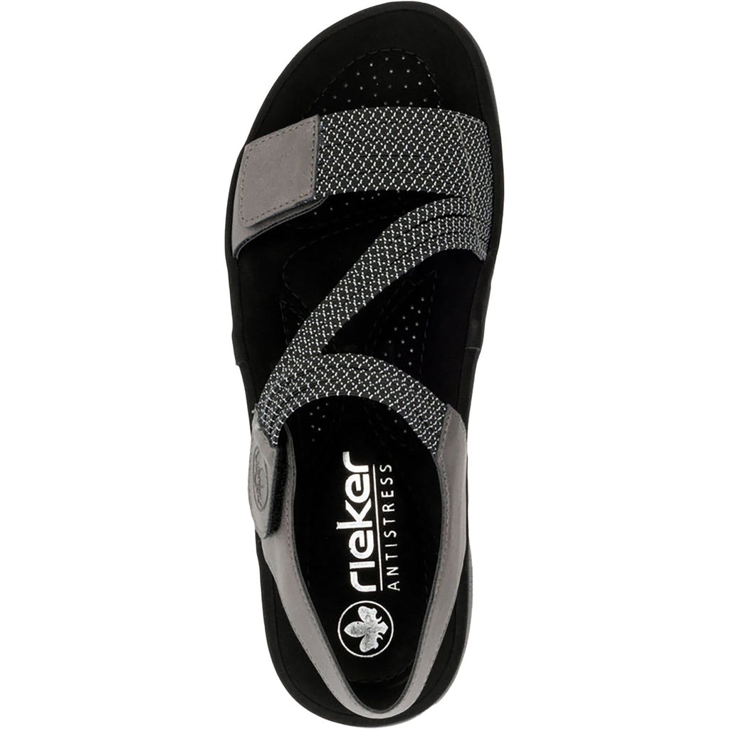 Rieker 64870-42 Women's Sandals Mineral/Schwarz Synthetic