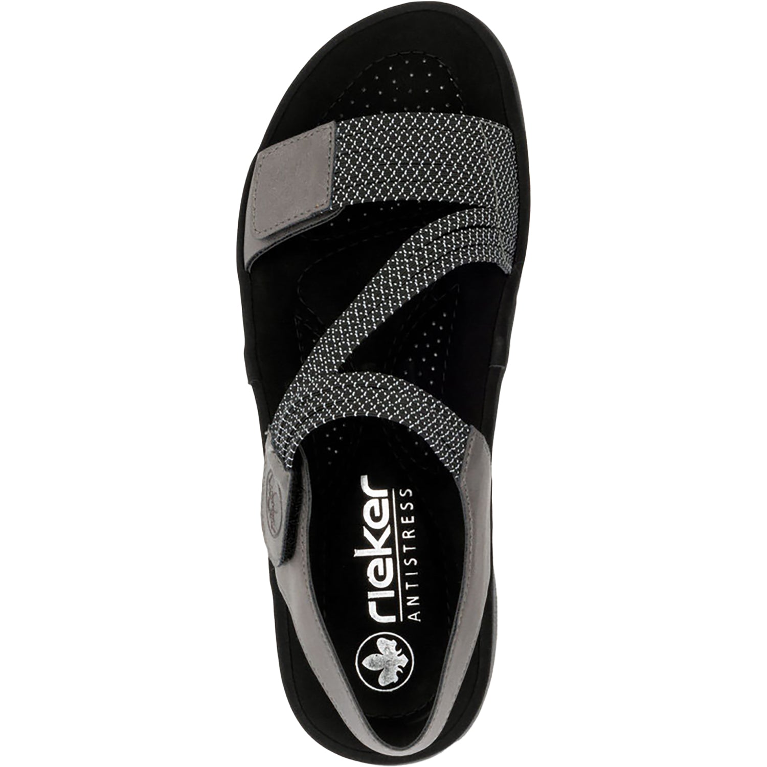 Rieker 64870-42 Women's Sandals Mineral/Schwarz Synthetic