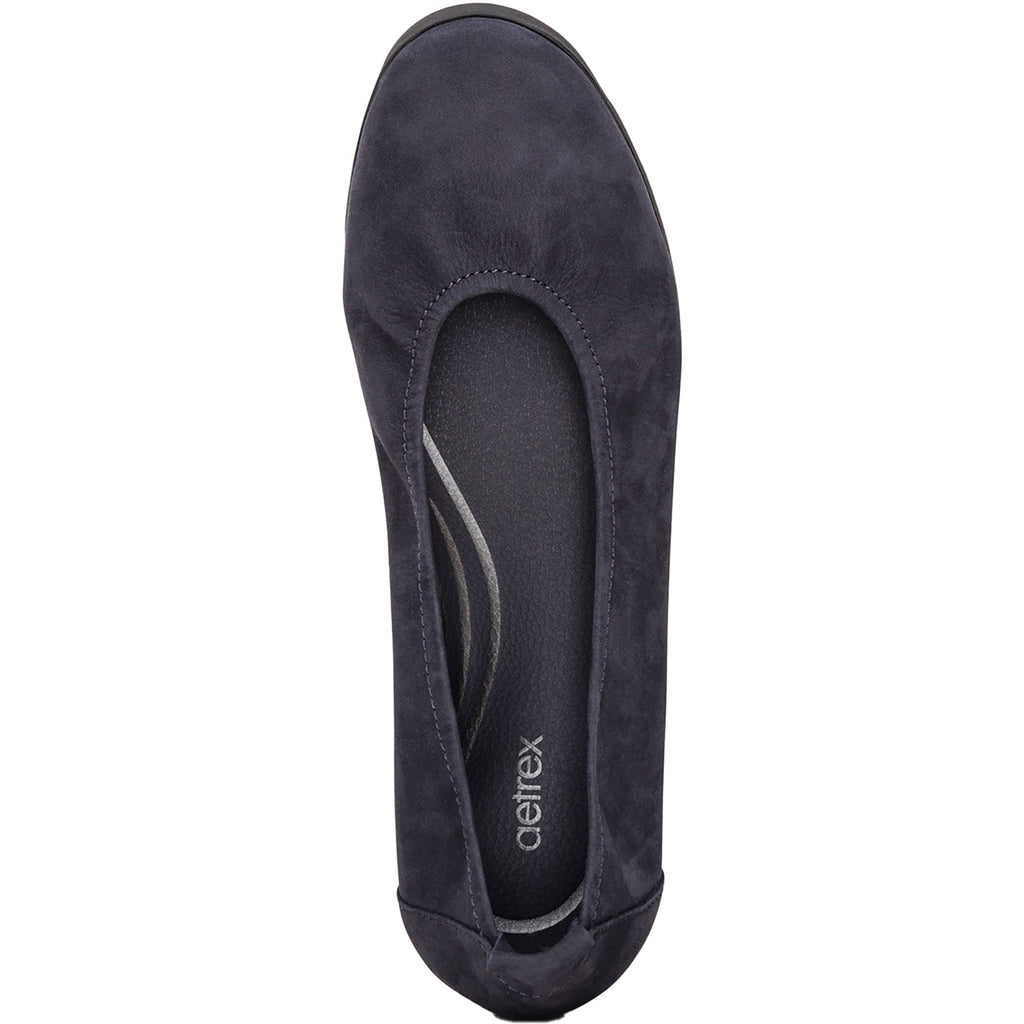 Aetrex Brianna Women's Slip On Shoes Navy Suede