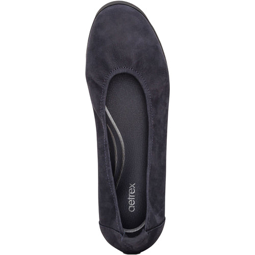 Aetrex Brianna Women's Slip On Shoes Navy Suede