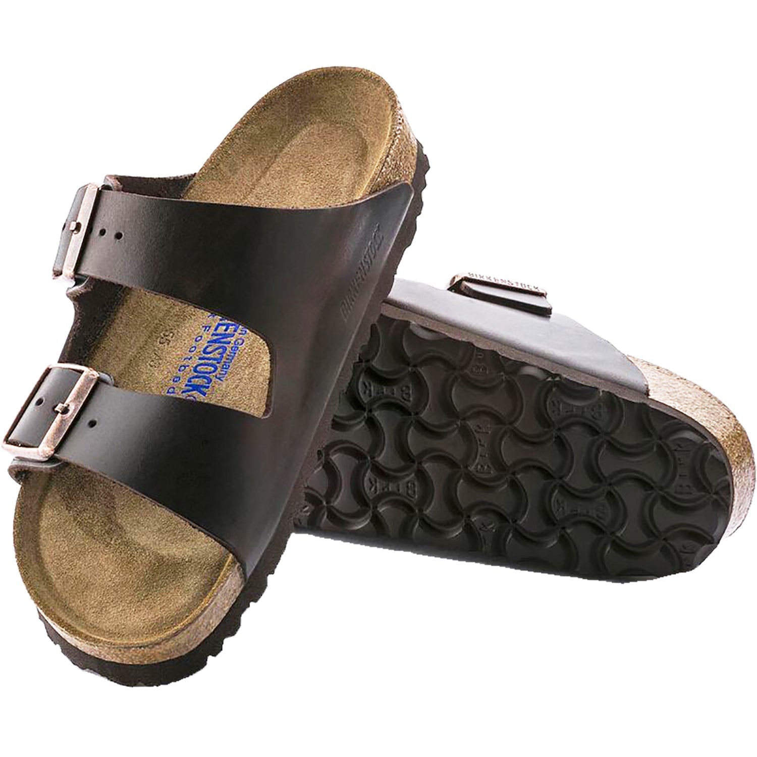 Birkenstock Arizona Soft Footbed Unisex Sandals Brown Amalfi Leather