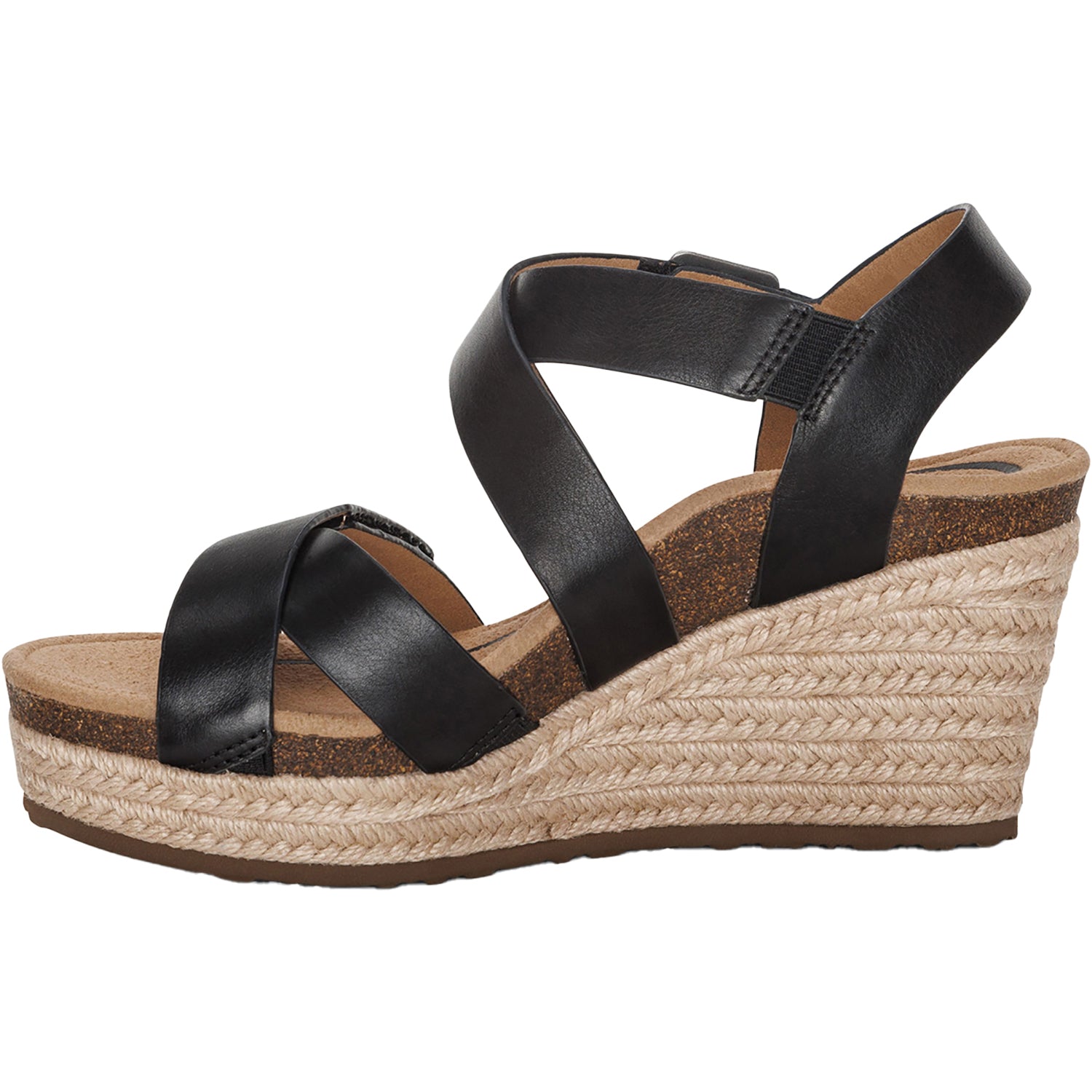 Aetrex Anna Women's Wedge Sandals Black