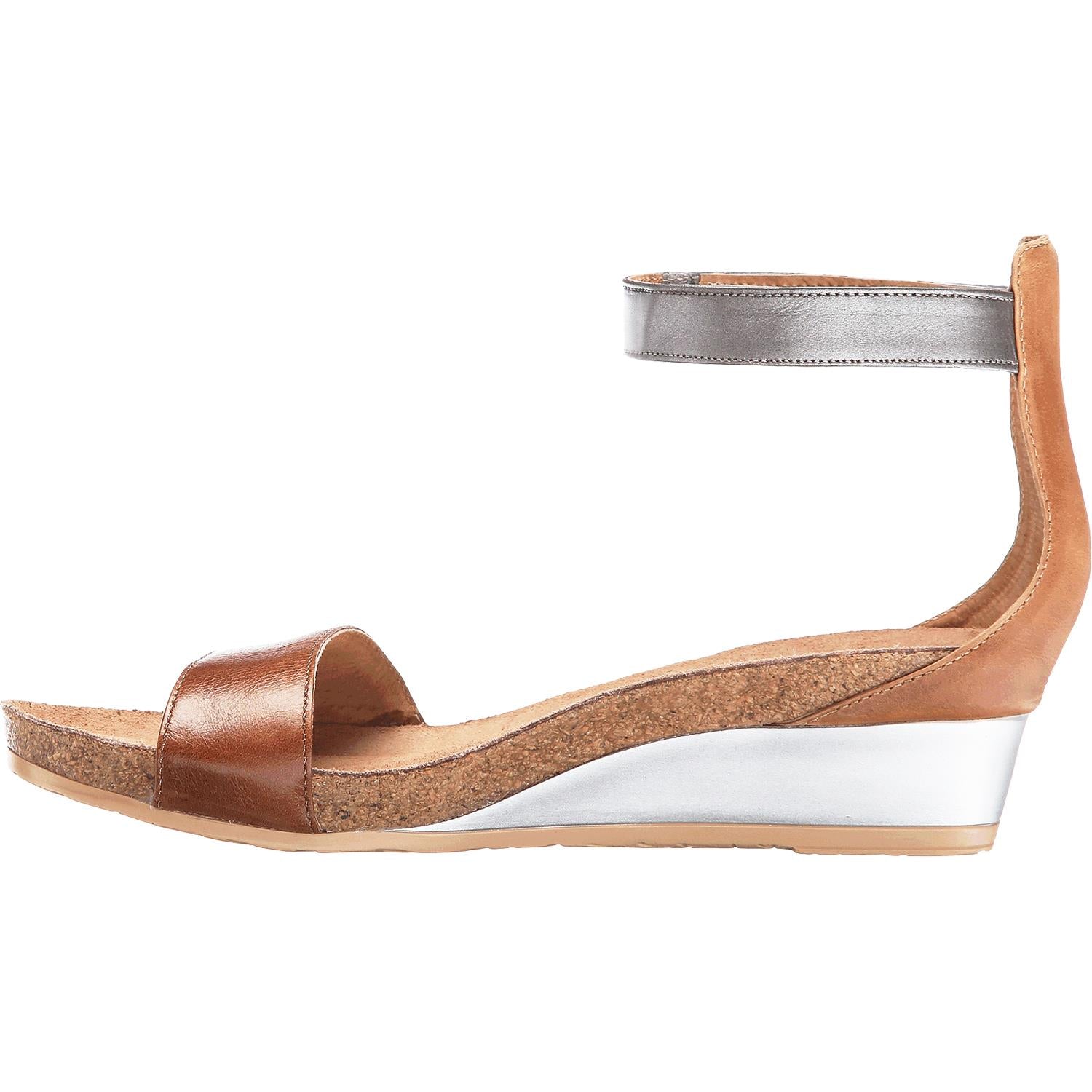 Naot Pixie Women's Wedge Sandals Maple Brown/Latte Brown/Mirror Leather