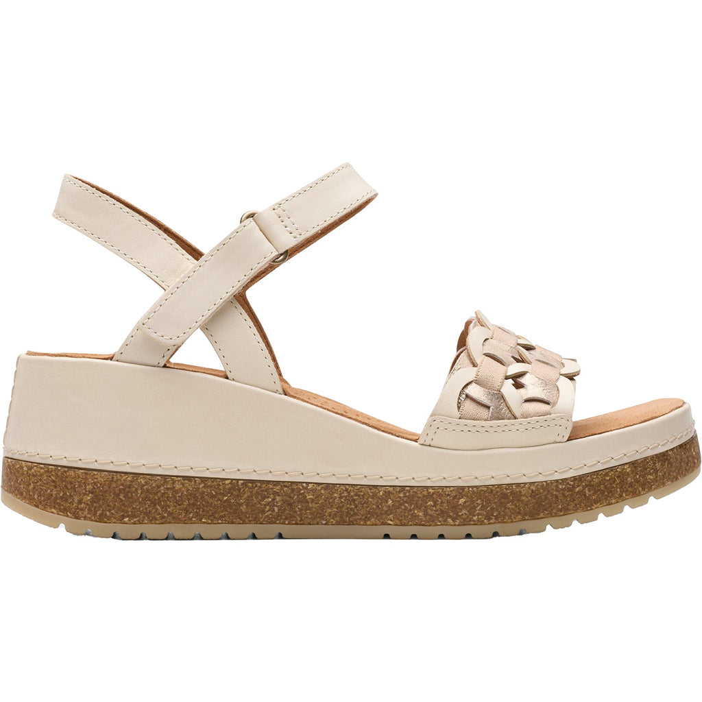 Clarks Kassanda Bar Women's Sandals Cream Multi Leather